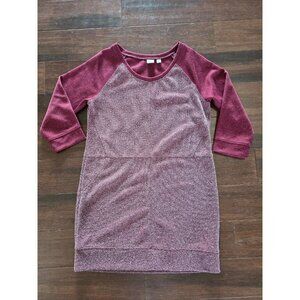 Women's Size Medium NY & C Maroon Sweater Dress Casual New York & Company